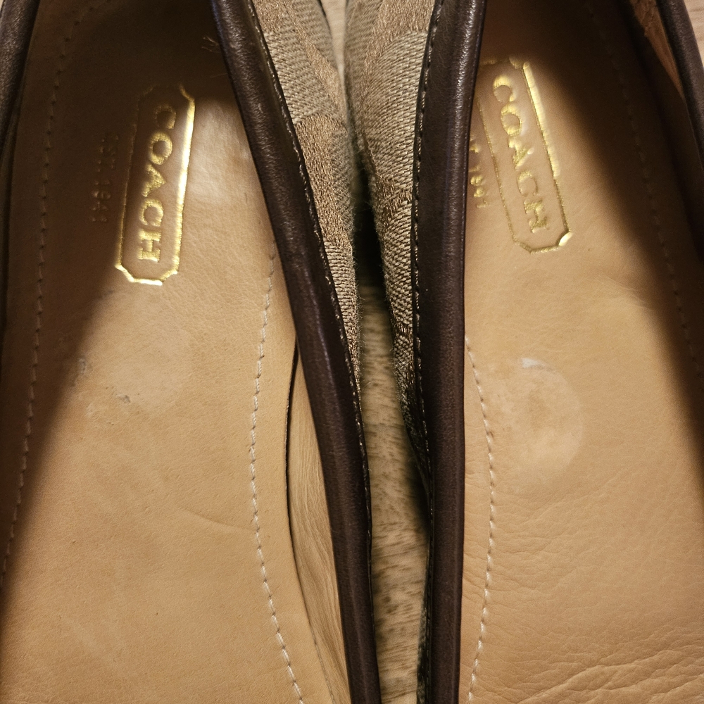 Signature COACH Flores Loafers Sz 6.5 - Picture 2 of 5